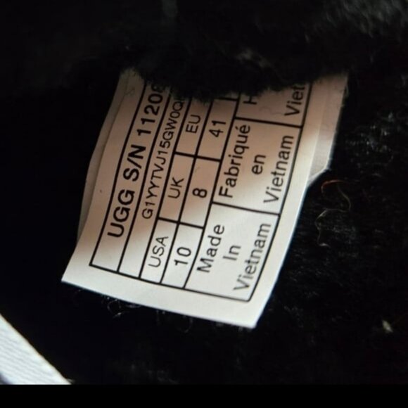 UGG Women's Oh Fluffita Slingback Black Sandals - Picture 3 of 5